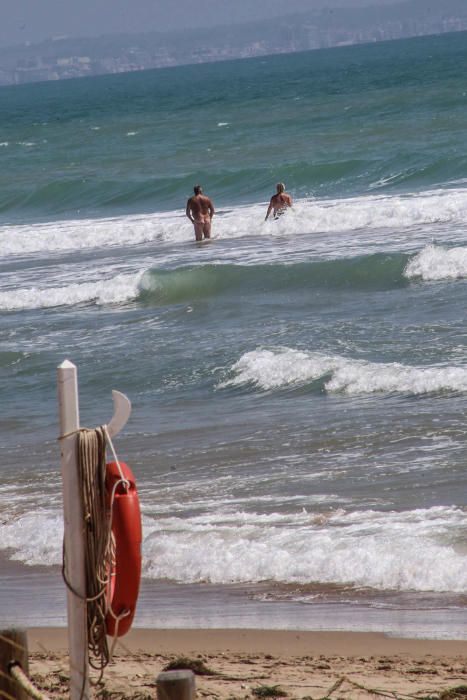 Tramo de la playa de Guardamar donde una pareja murió ahogada