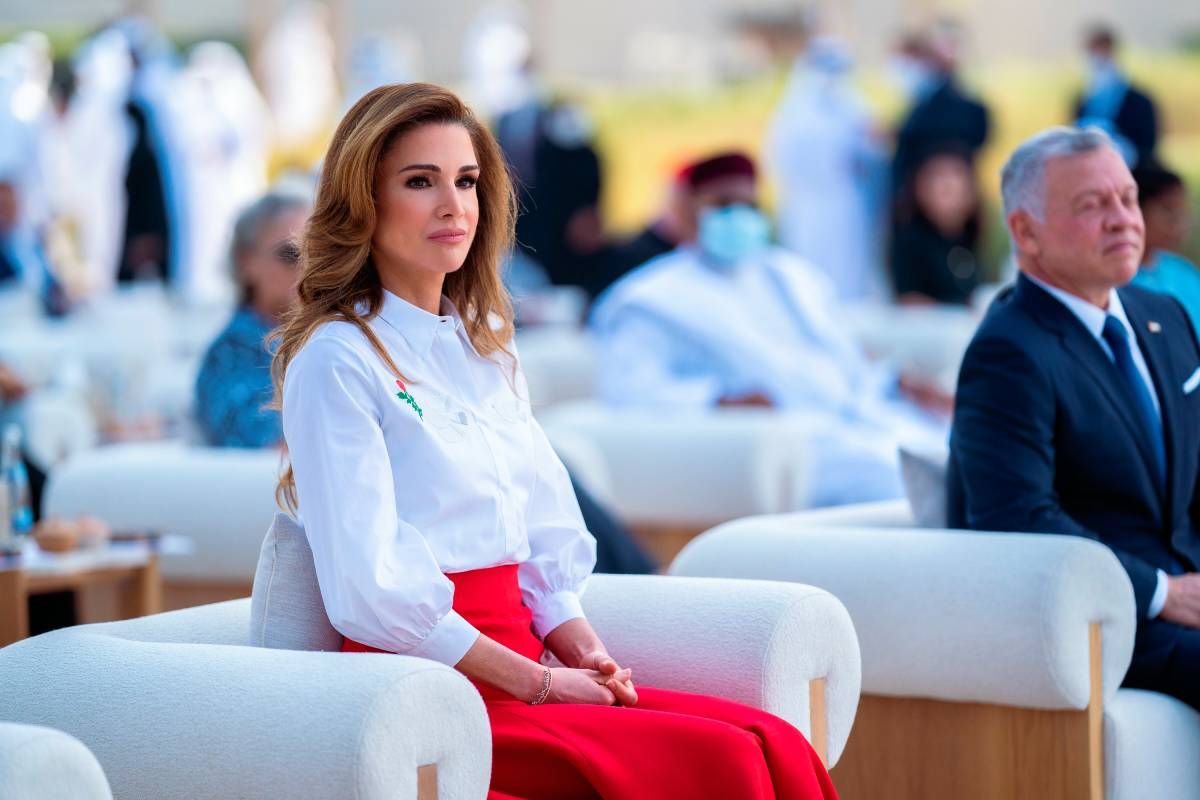 Rania de Jordania en la entrega del Premio Zayeb