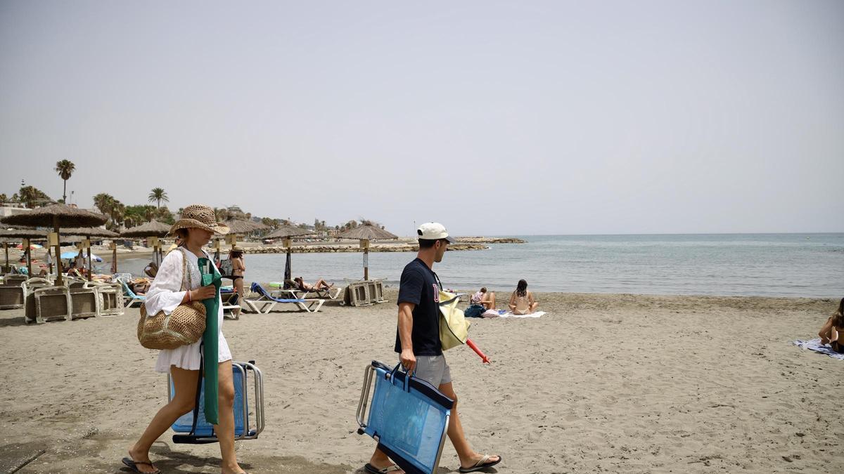 Imagen de la playa de Pedregalejo de Málaga