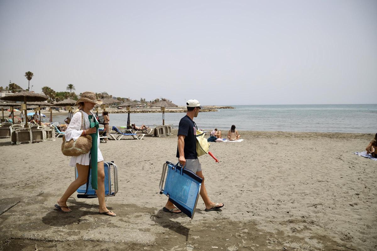 Imagen de la playa de Pedregalejo de Málaga