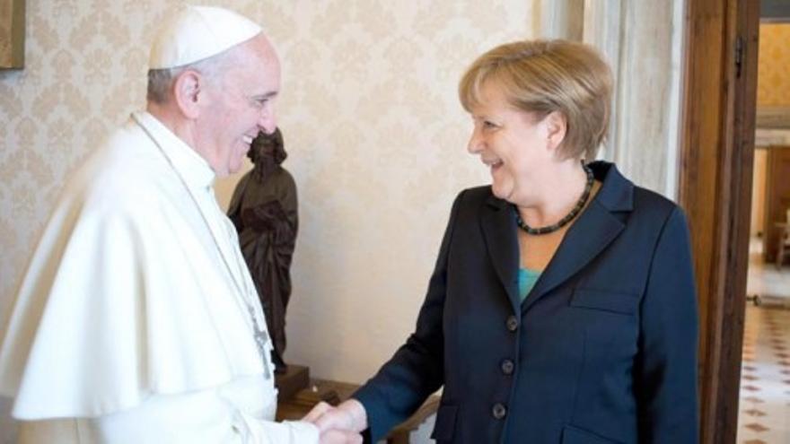 Primera reunión entre el Papa Francisco y Merkel