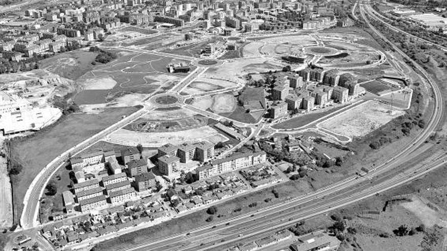 Vista aérea de la urbanización ovetense de Prado de la Vega.