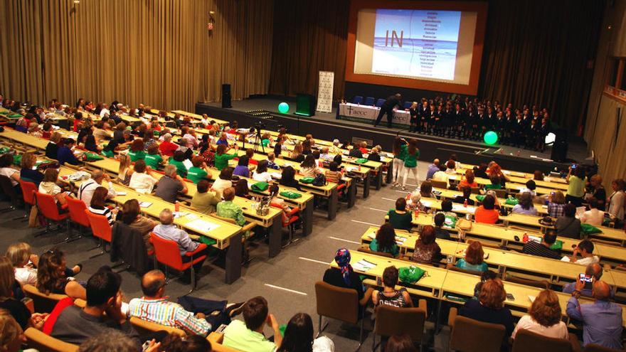 Una imagen de la jornada de la AECC celebrada ayer en el Palacio de Congresos de Torremolinos.