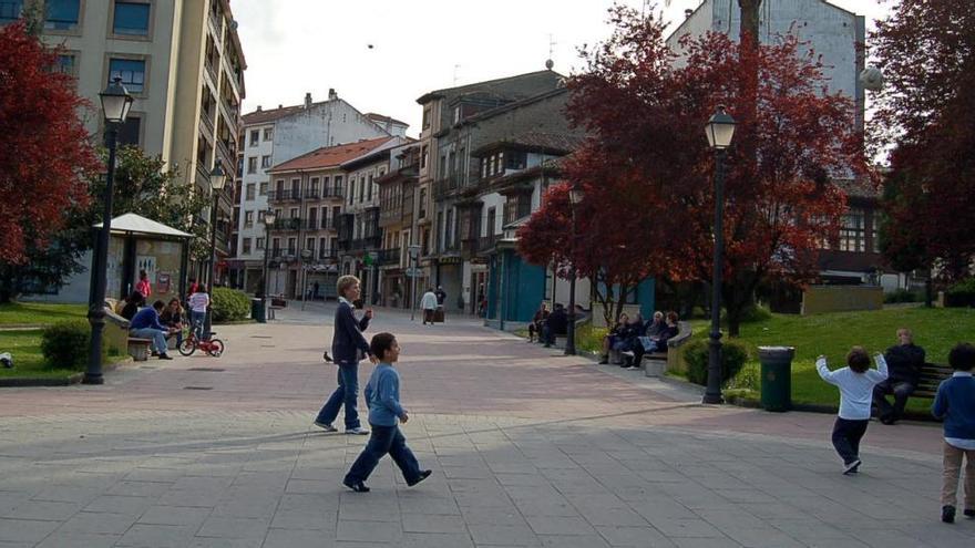 El parque de Abajo, en Grado.