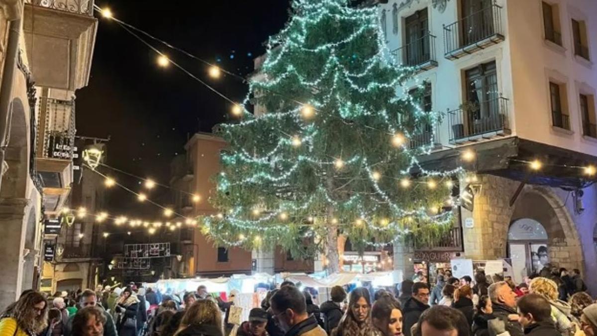 L'arbre de Nadal al centre de Solsona