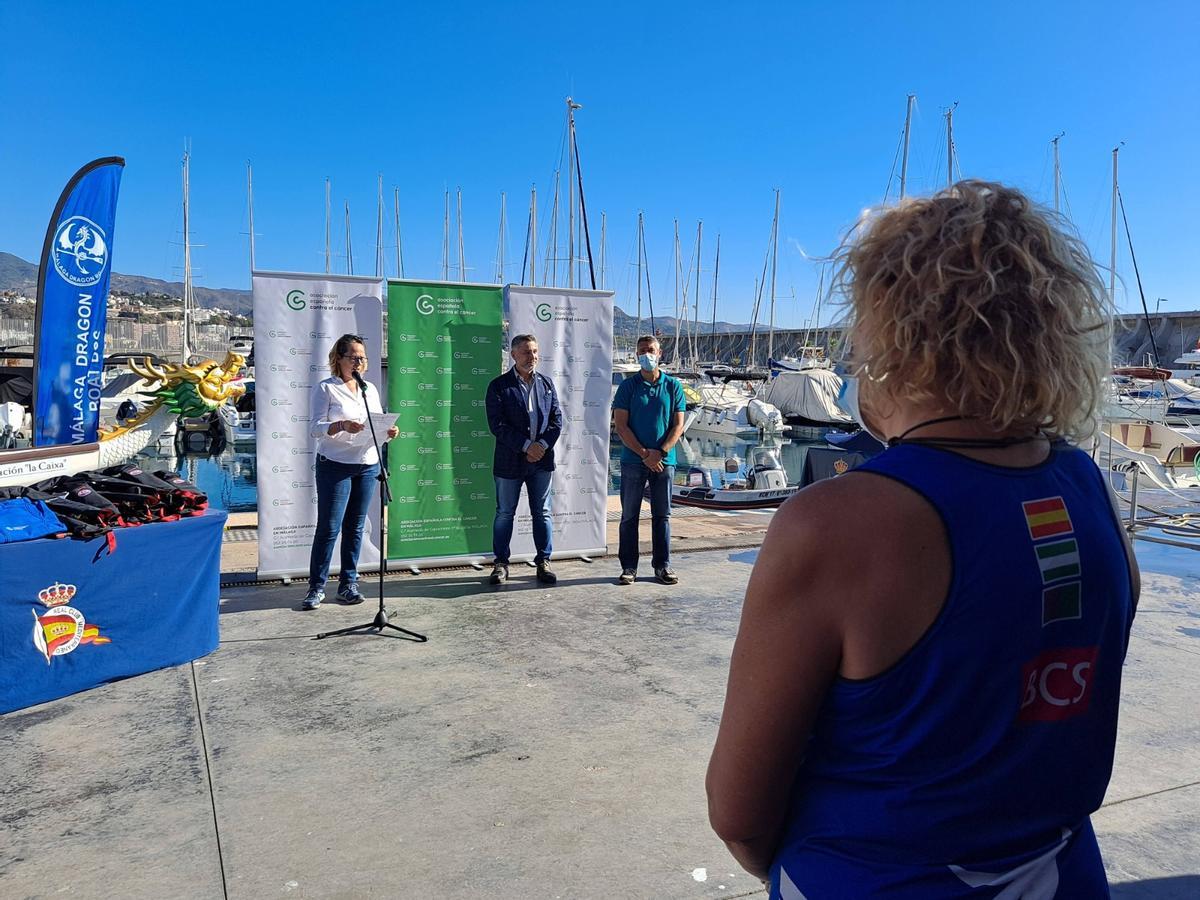 Un momento del acto de presentación de la colaboración con la AECC