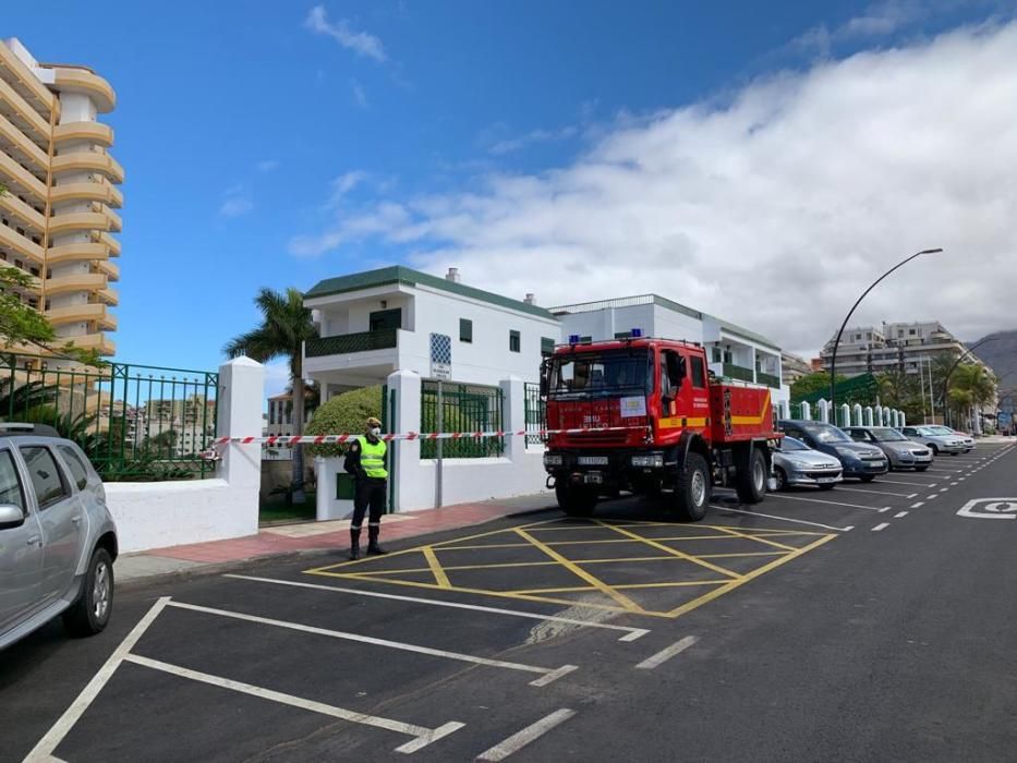 Efectivos de la UME trabajando en las residencias de mayores de Lanzarote