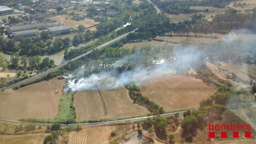 Imatge aèria de l&#039;incendi de Castellgalí, aquest dijous a la tarda