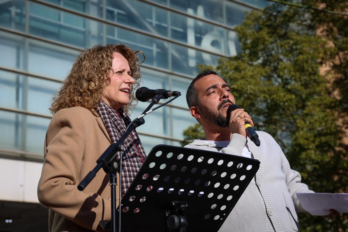 La alcaldesa Folgado durante su parlamento en el acto.