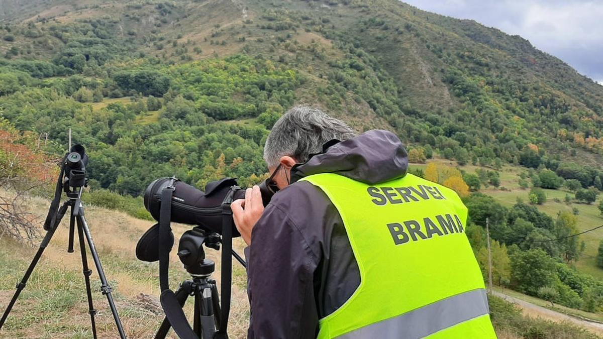 Guía del parque en uno de los puntos de observación del Pallars Sobirà.