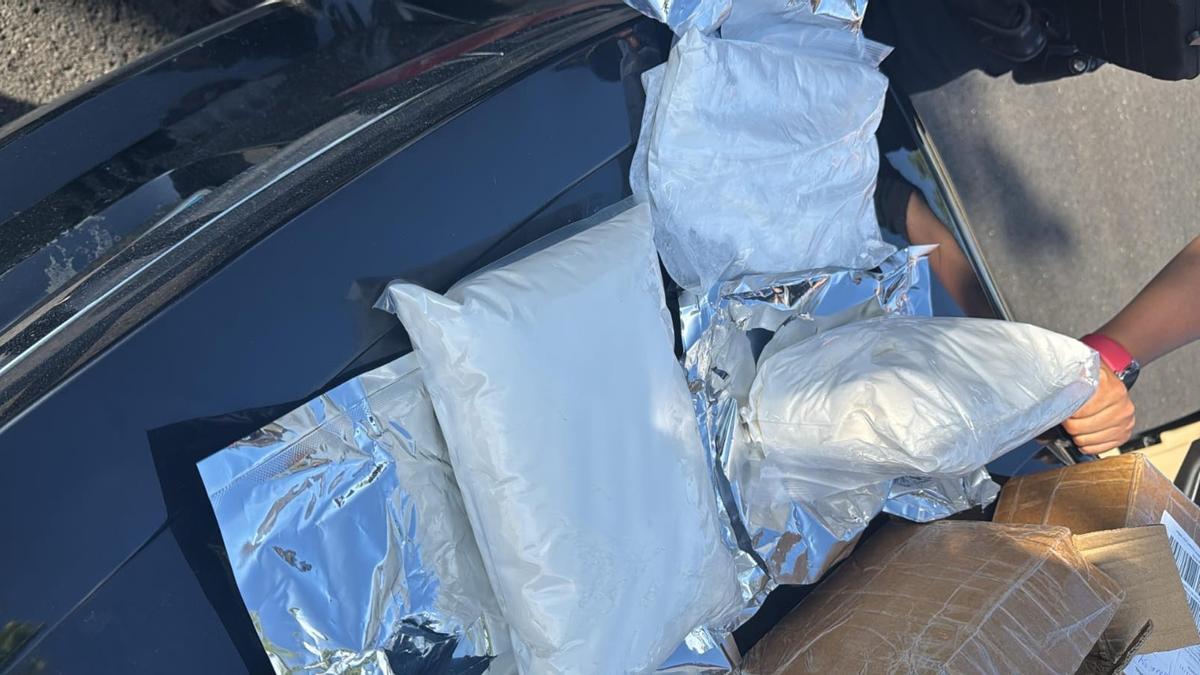 La sustancia incautada en el coche del sospechoso