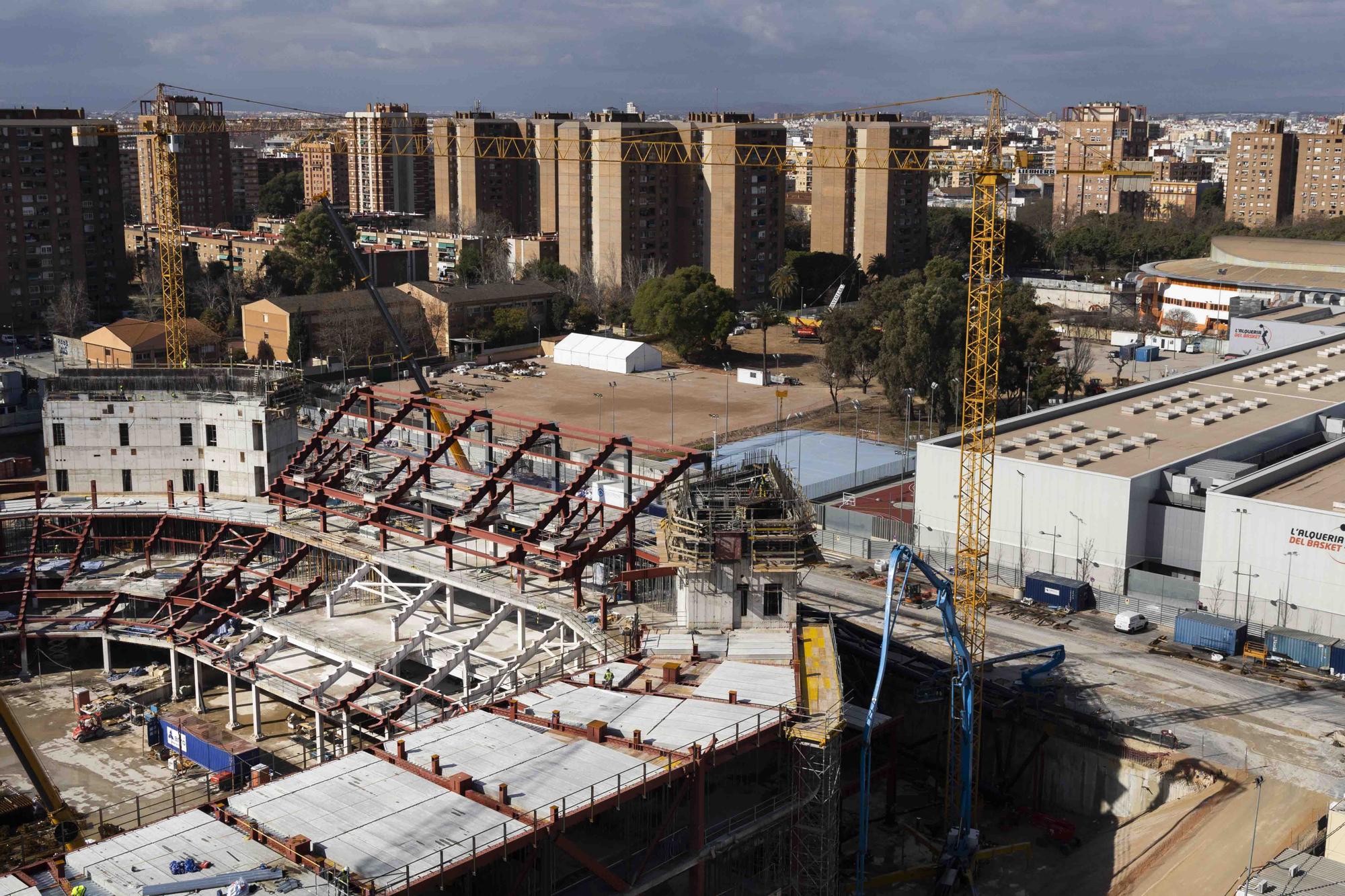 Así avanzan las obras del Roig Arena