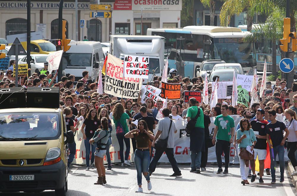 Manifestación contra la reválida en Málaga