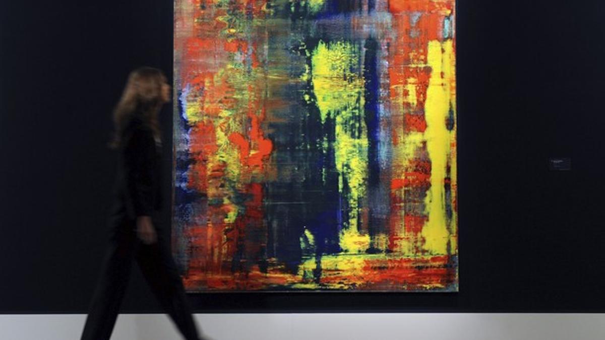 El óleo de Gerhard Richter 'Abstraktes Bild', subastado el viernes en Londres.