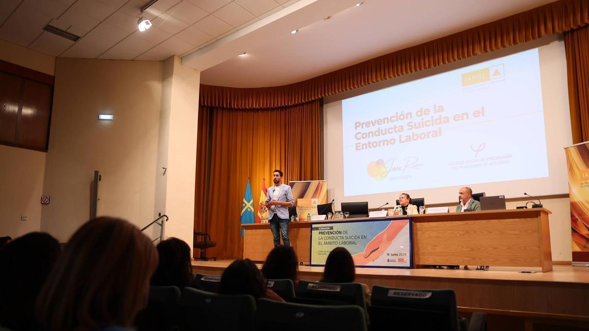 Jesús Rivero, en un momento de la sesión celebrada en el Instituto de Prevención de Riesgos Laborales.