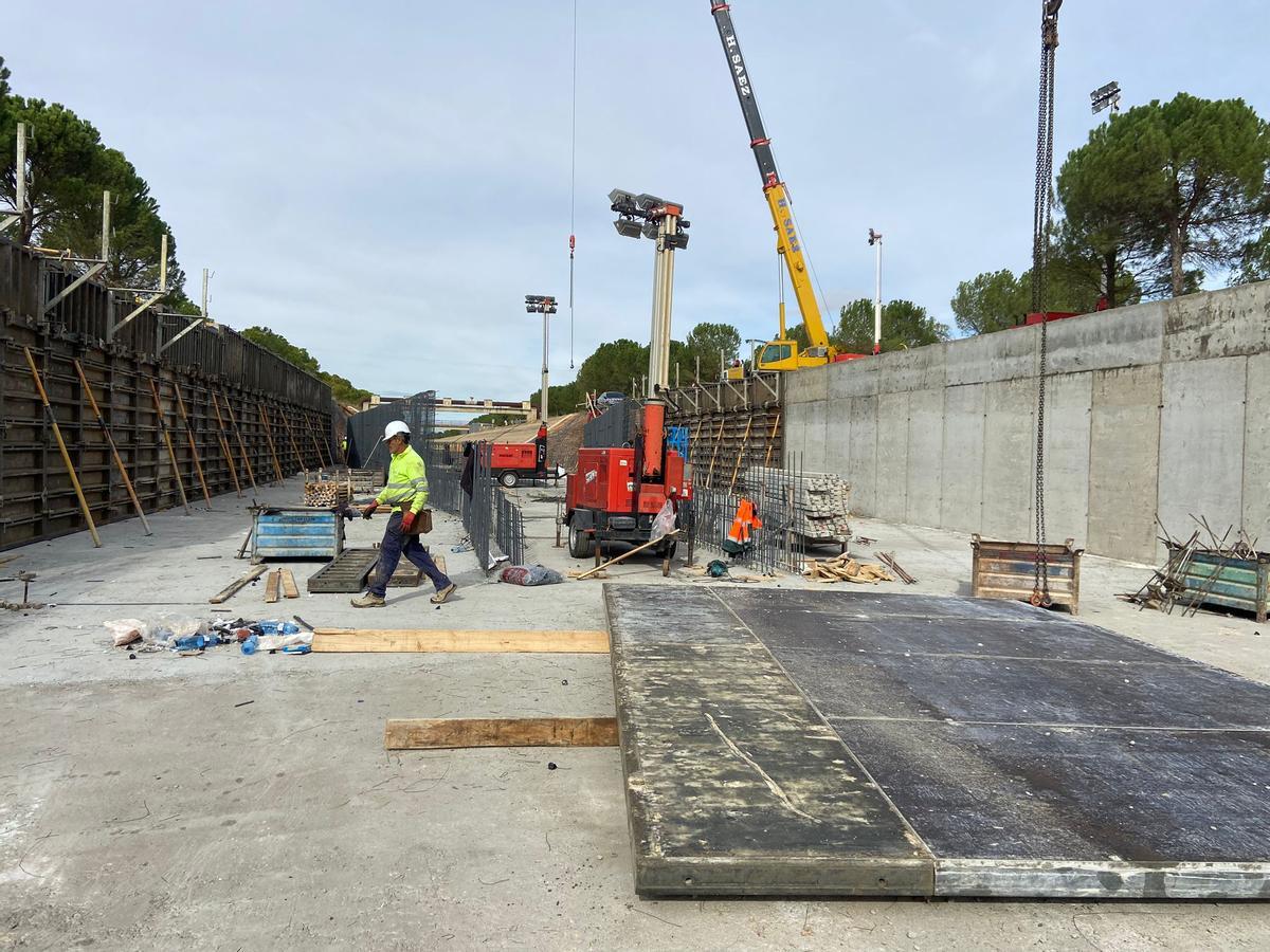 Imagen del estado de la conducción durante los trabajos de mantenimiento el pasado octubre.