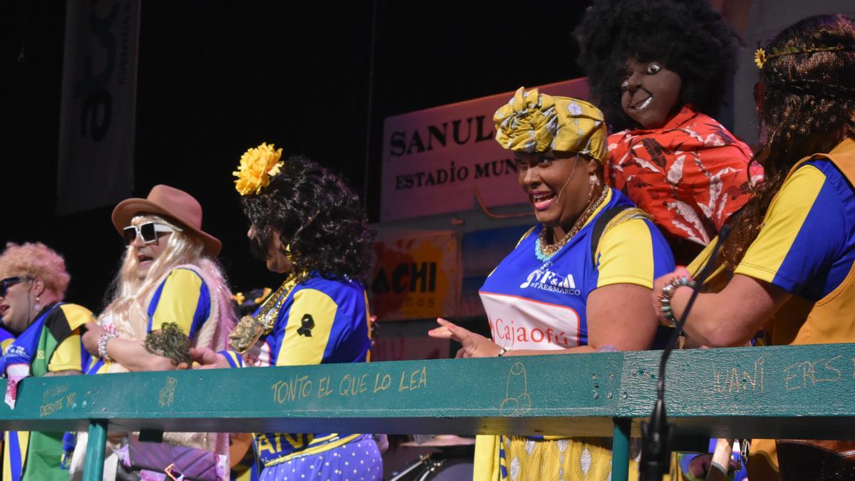 Actuación de la chirigota &#039;La banda&#039; en la semifinal.