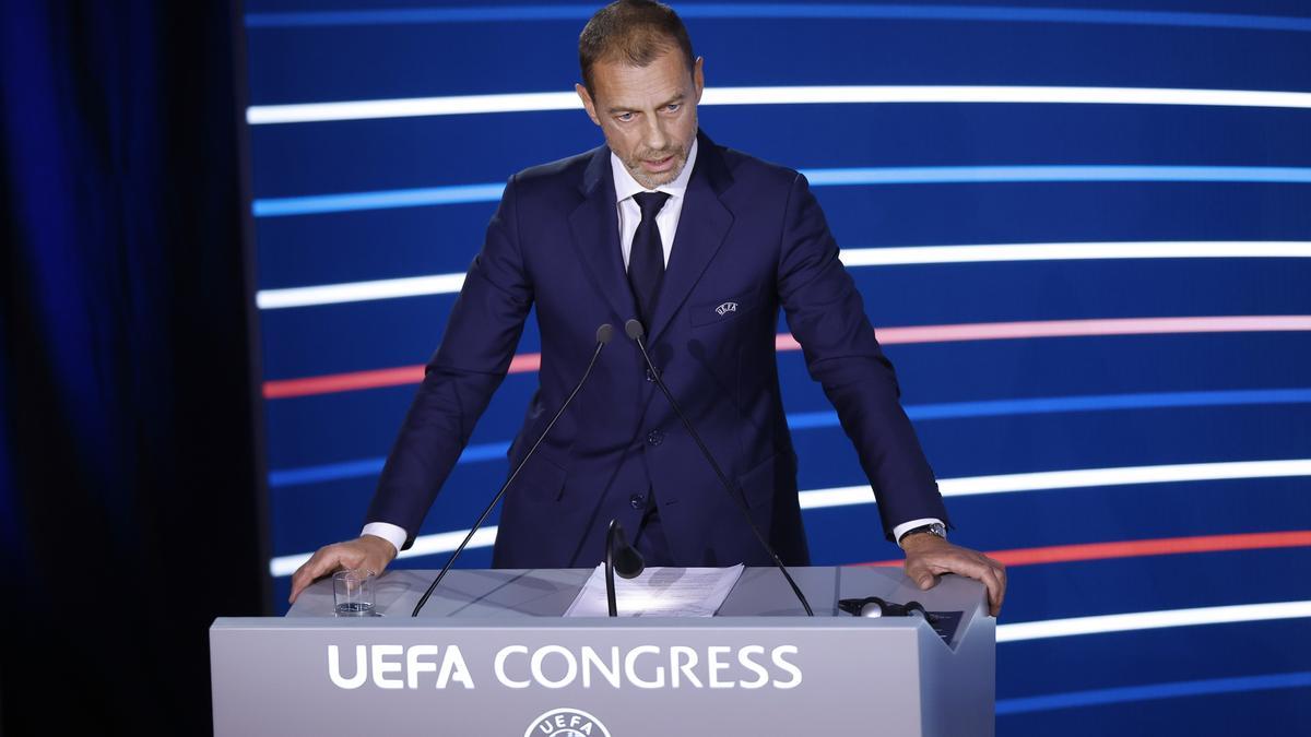 Ceferin en el Congreso Ordinario de la UEFA