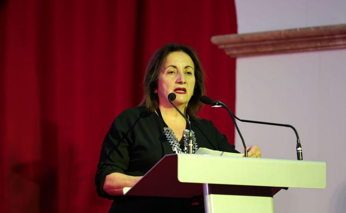 Fanny Tur, en su turno de palabra.  | TONI ESCOBAR