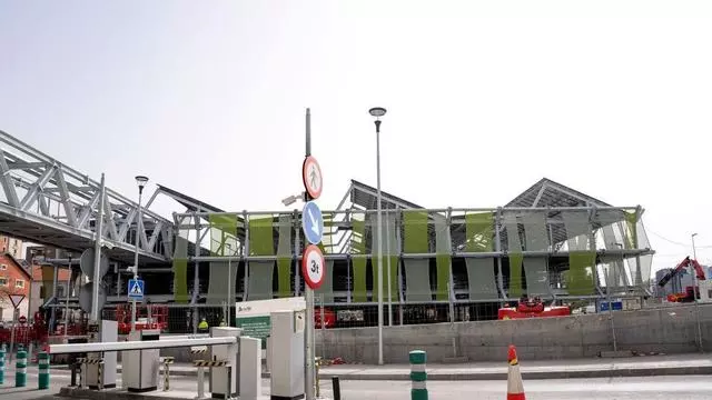 La recta final de las obras del nuevo aparcamiento modular de Adif en Atocha