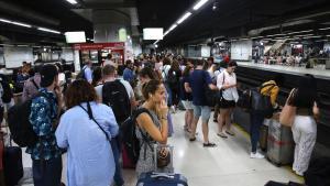 La estación de Sants, en la jornada de huelga convocada por Renfe.