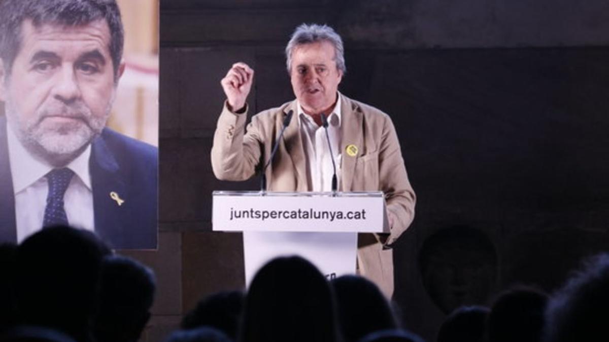 El presidente de la Crida y diputado de JxCat en el Parlament, Toni Morral, en un homenaje a Jordi Sànchez.