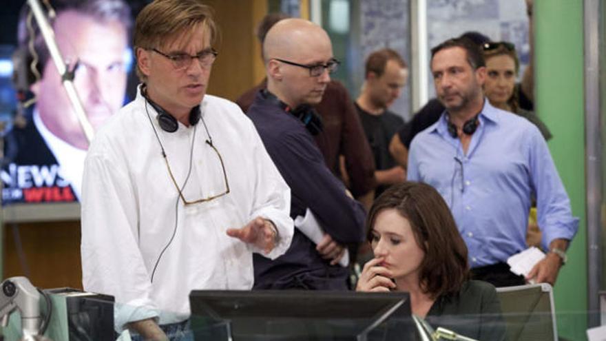 Aaron Sorkin, con Emily Mortimer.