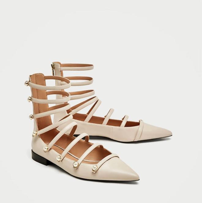 Rebajas 2018: Bailarinas perlas, Zara