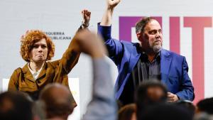 Elisenda Alamany y Oriol Junqueras en el congreso de ERC del pasado mes de marzo.