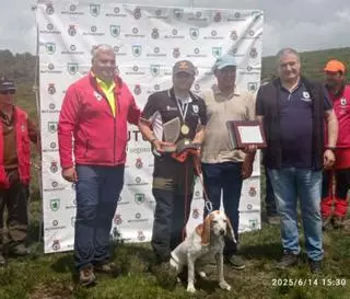 Julio Ferradás y Copy, campeones gallegos de rastro de jabalí en Lugo