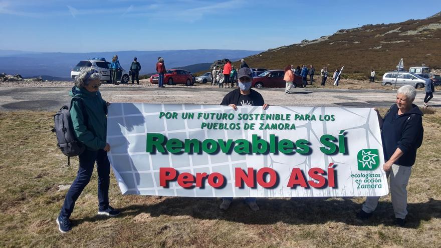 Manifestación en Sanabria en contra de los macroproyectos de renovables