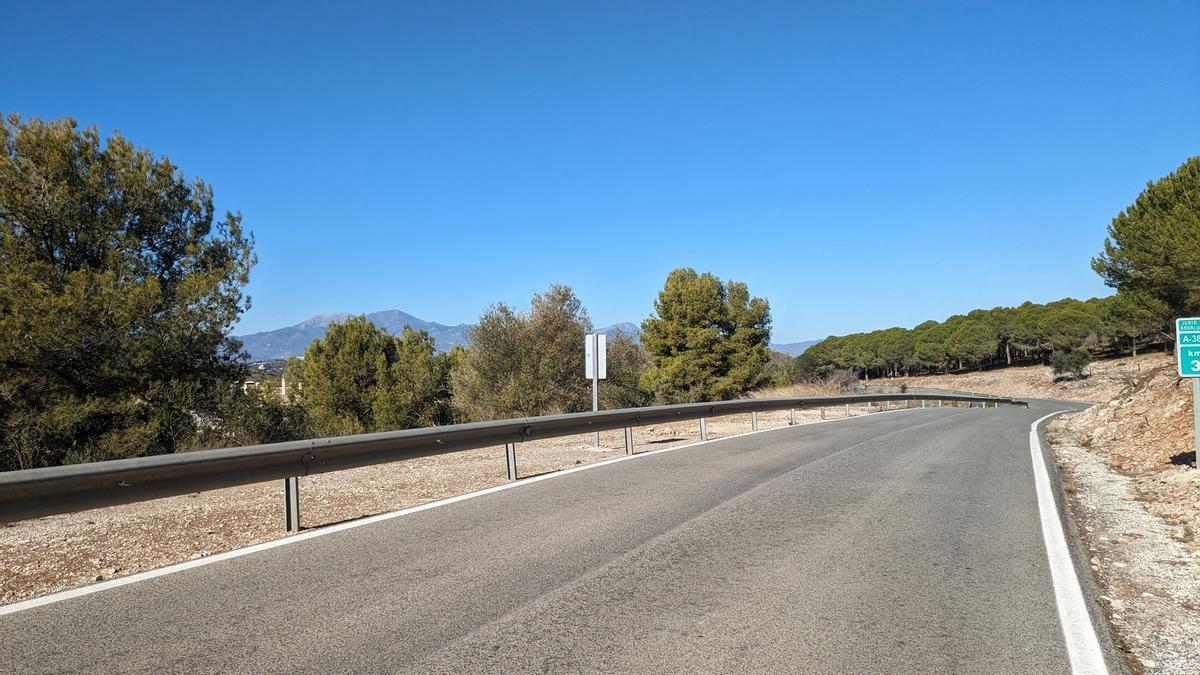 La carretera de Mijas A-387, en la que se ha producido el incidente