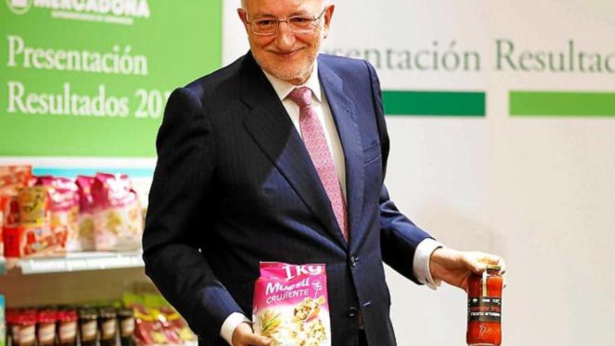 El president de Mercadona, Juan Roig, en la presentació de resultats