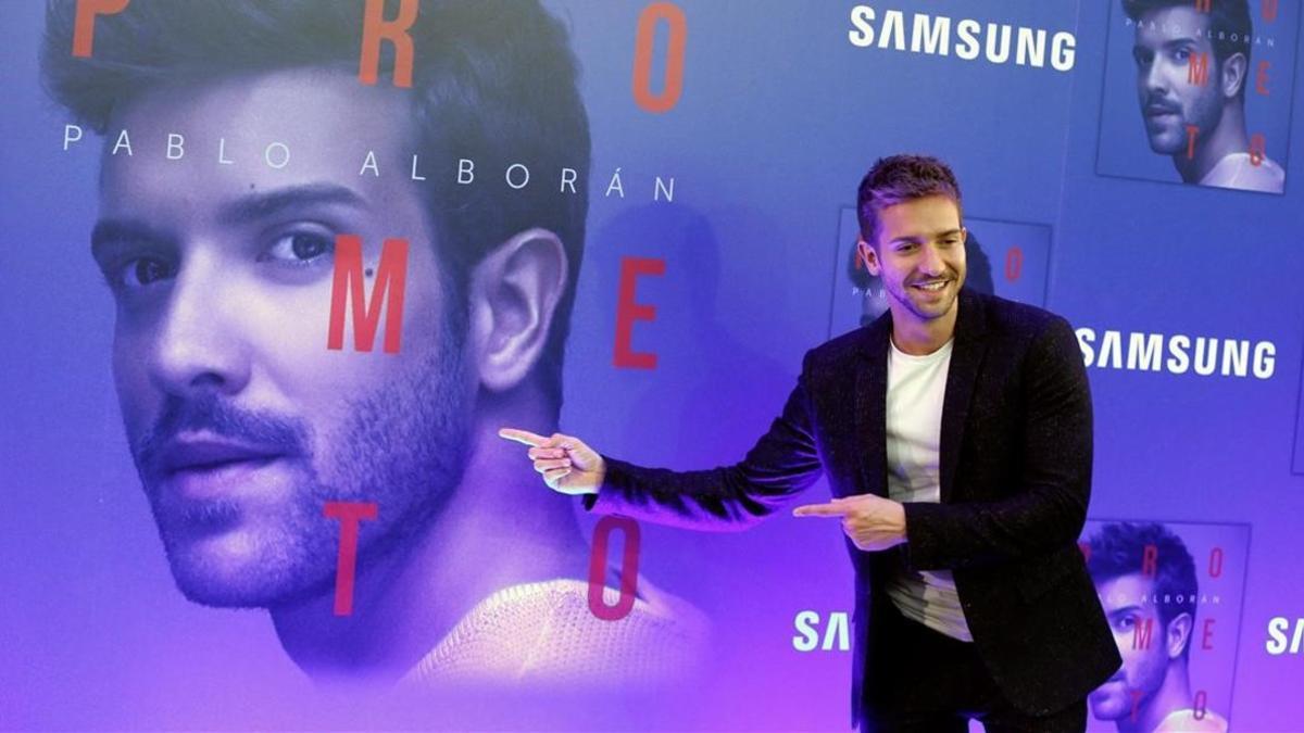 Pablo Alborán, el viernes en Madrid, donde presentó su neuvo disco 'Prometo'