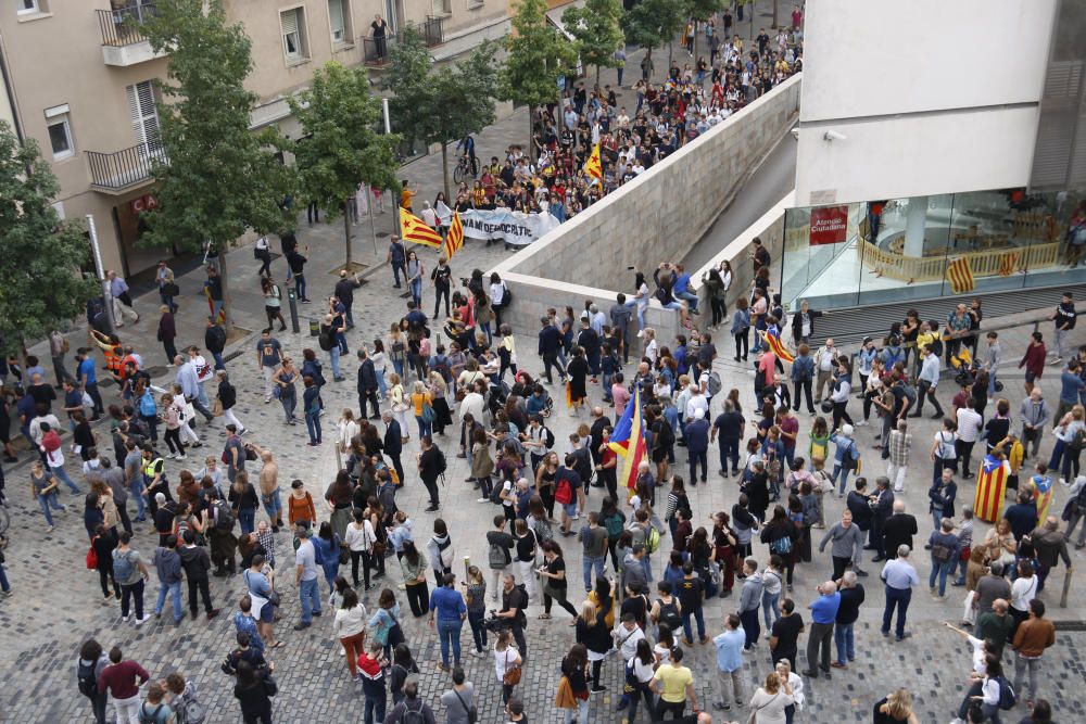 Concentracions a Girona en protesta per la sentència del procés