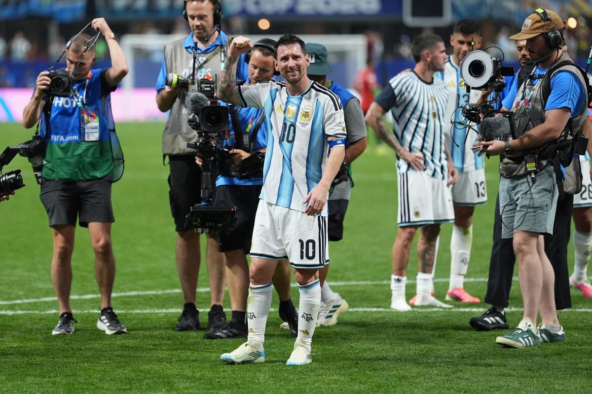 Messi, en el partido ante Egipto