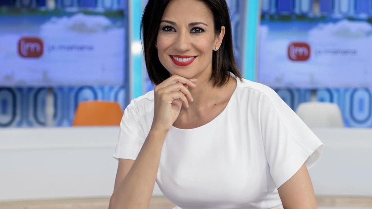 La presentadora Silvia Jato, en el plató de 'La mañana' de TVE-1. 