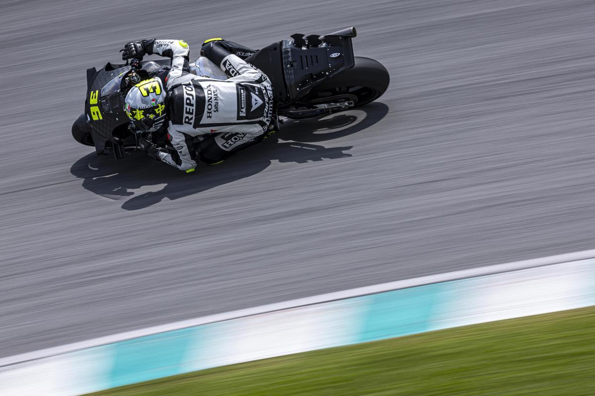 Joan Mir y su nueva Honda, en Malasia.