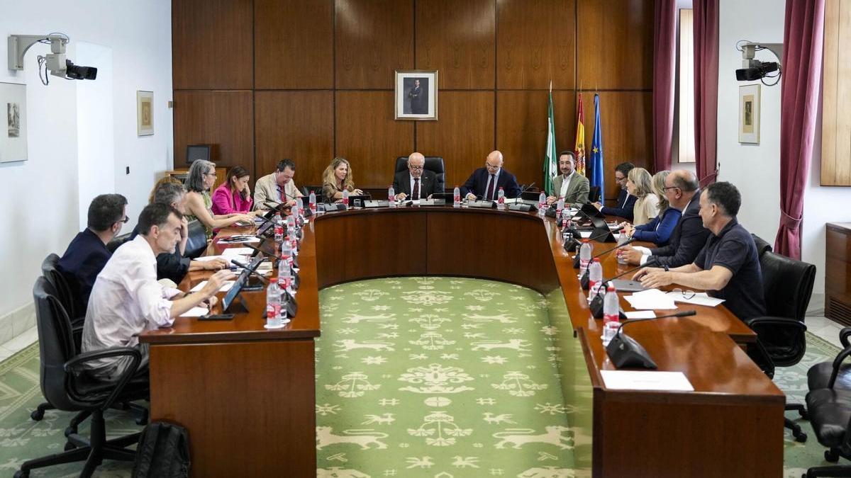 Imagen de la Junta de Portavoces del Parlamento de Andalucía. P