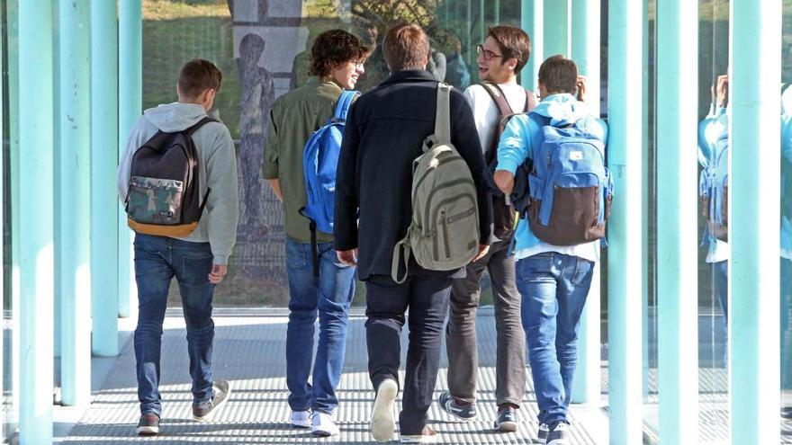 Estudiantes universitarios en Vigo.