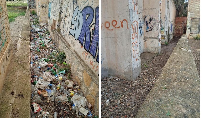 Limpieza a fondo durante días en el entorno del colegio Altamira de El Campello por culpa de los incívicos