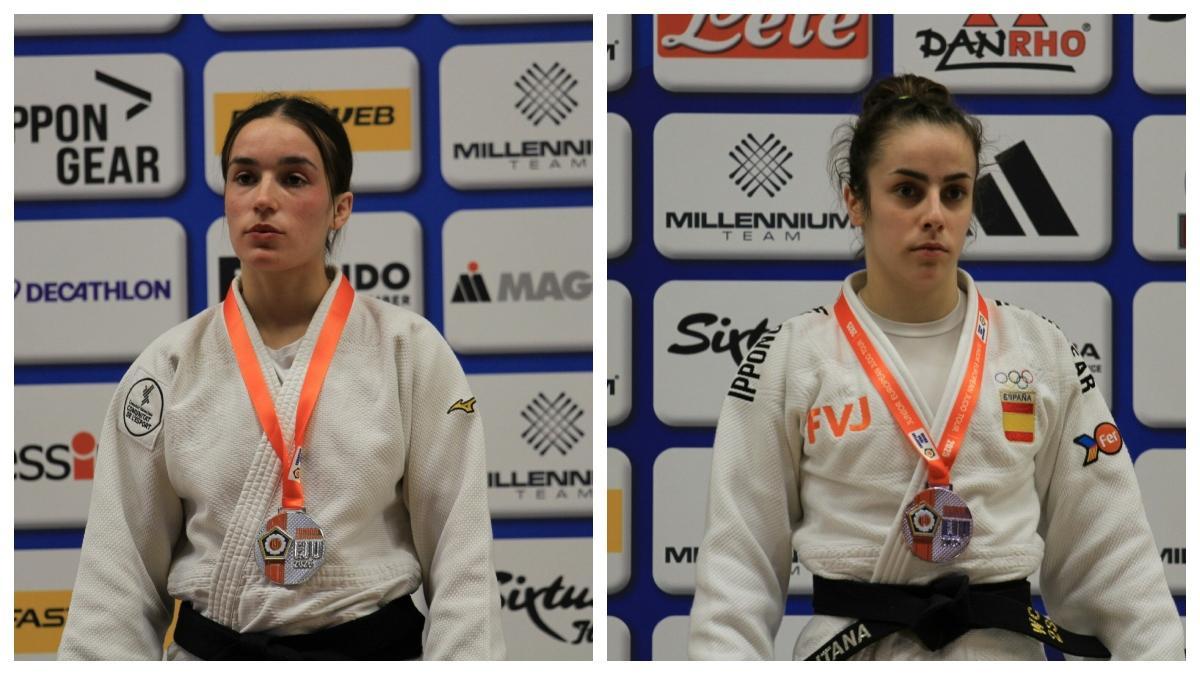 Odalis Santiago y Aitana Díaz con sus medallas