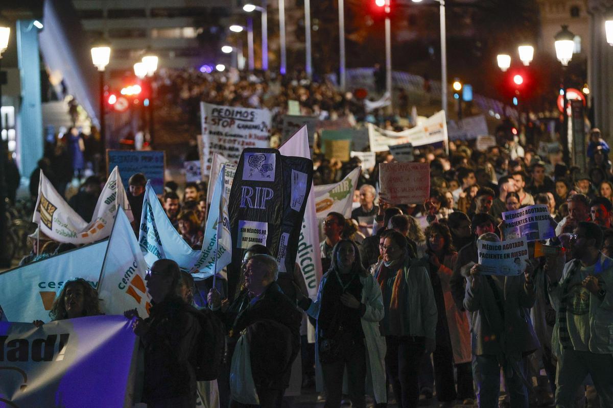 Manifestación de médicos en València