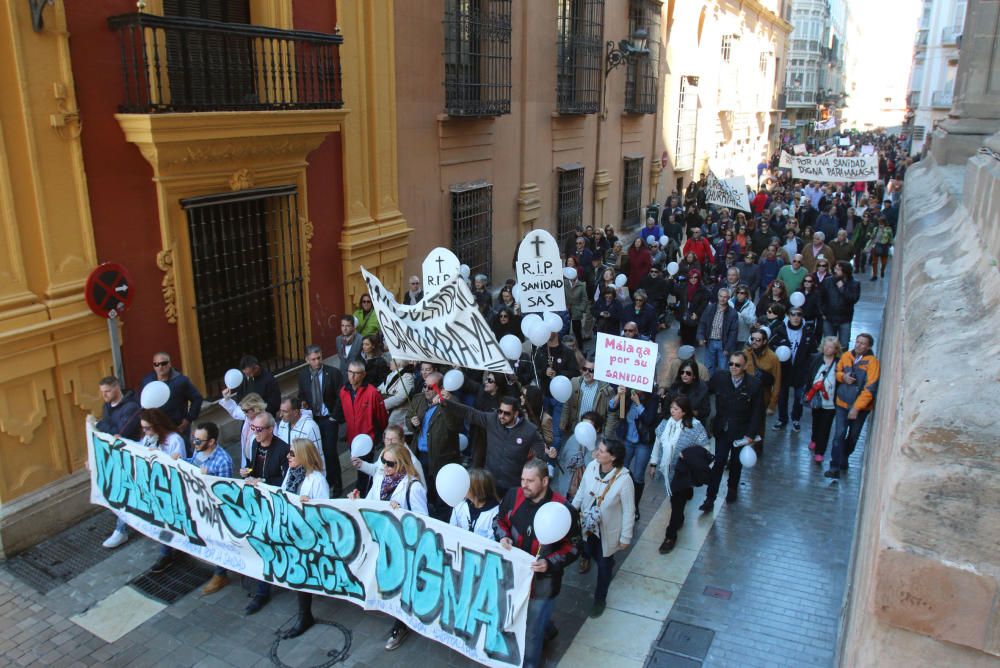 Marcha por una sanidad pública digna en Málaga