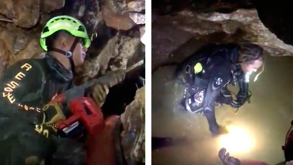 Ocho niños son rescatados en la cueva de Tailandia