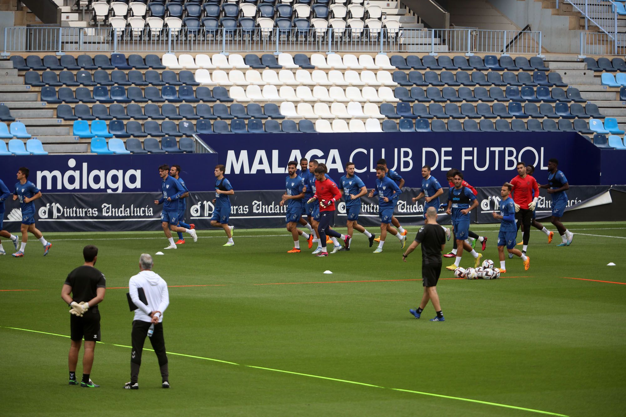 Entrenamiento del Málaga CF, 23 de mayo de 2023.