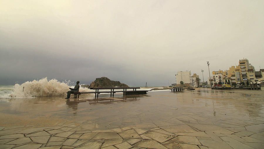 Els efectes del temporal a Blanes durant el dilluns