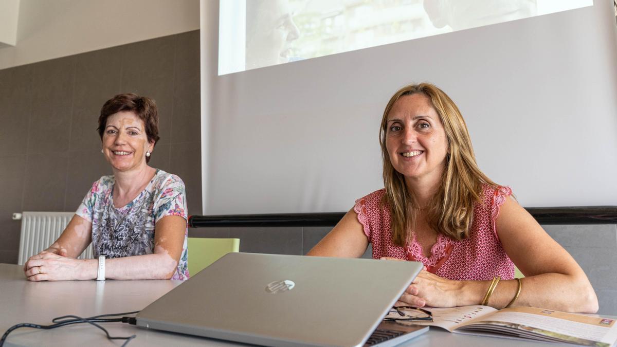 La presidenta i la gerent de la Fundació Pro Disminuïts Psíquics del Berguedà, avui en roda de premsa