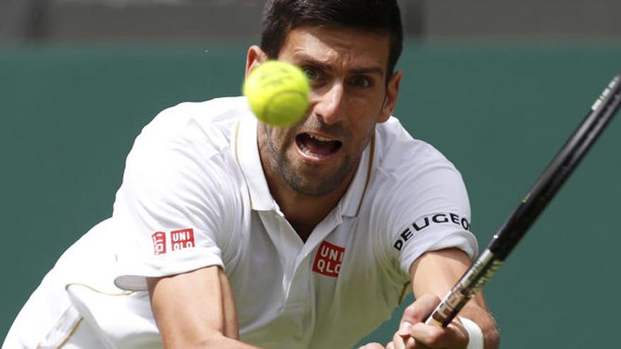 Djokovic durante la primera jornada de Wimbledon