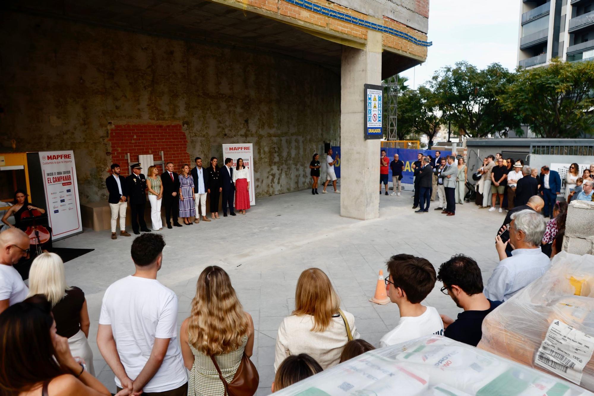 Primera piedra del edificio de Campanar